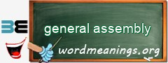 WordMeaning blackboard for general assembly